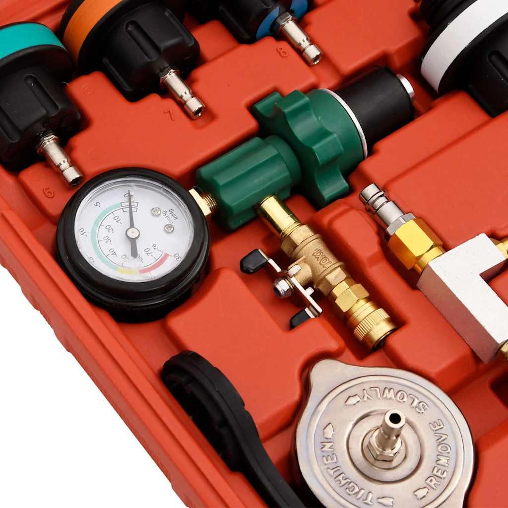 vidaXL Fahrzeuge Kühlsystem Tester Set Rot Druckprüfung
