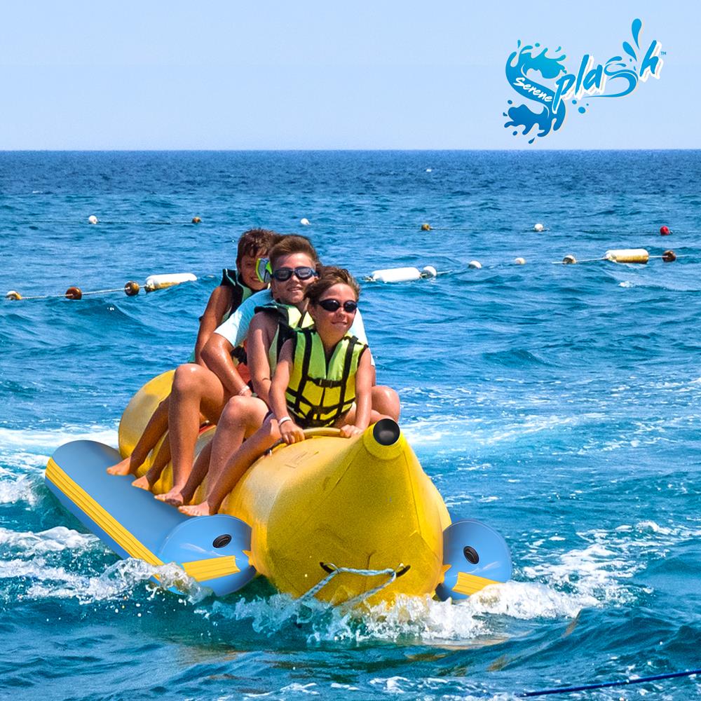 Serenelife Pool Set Bananenboot 3 Personen PVC 231 kg