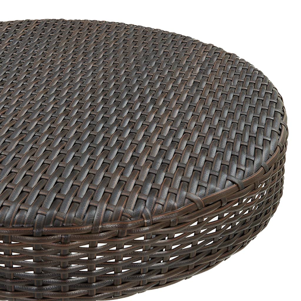 vidaXL Gartenbar Set 3-tlg. Poly Rattan Braun Bartisch Hocker