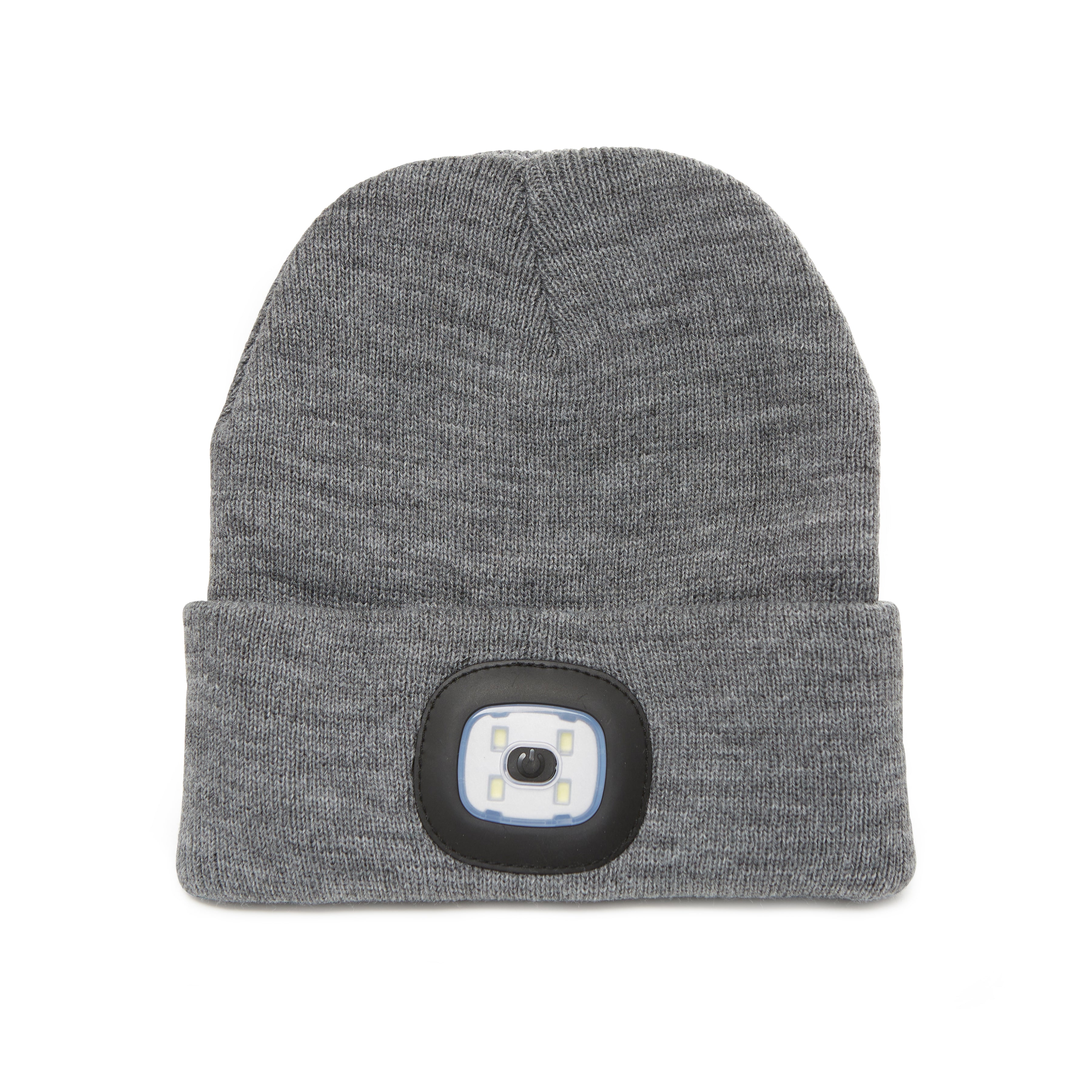 Kikkerland Bright LED Beanie Mütze grau mit Licht