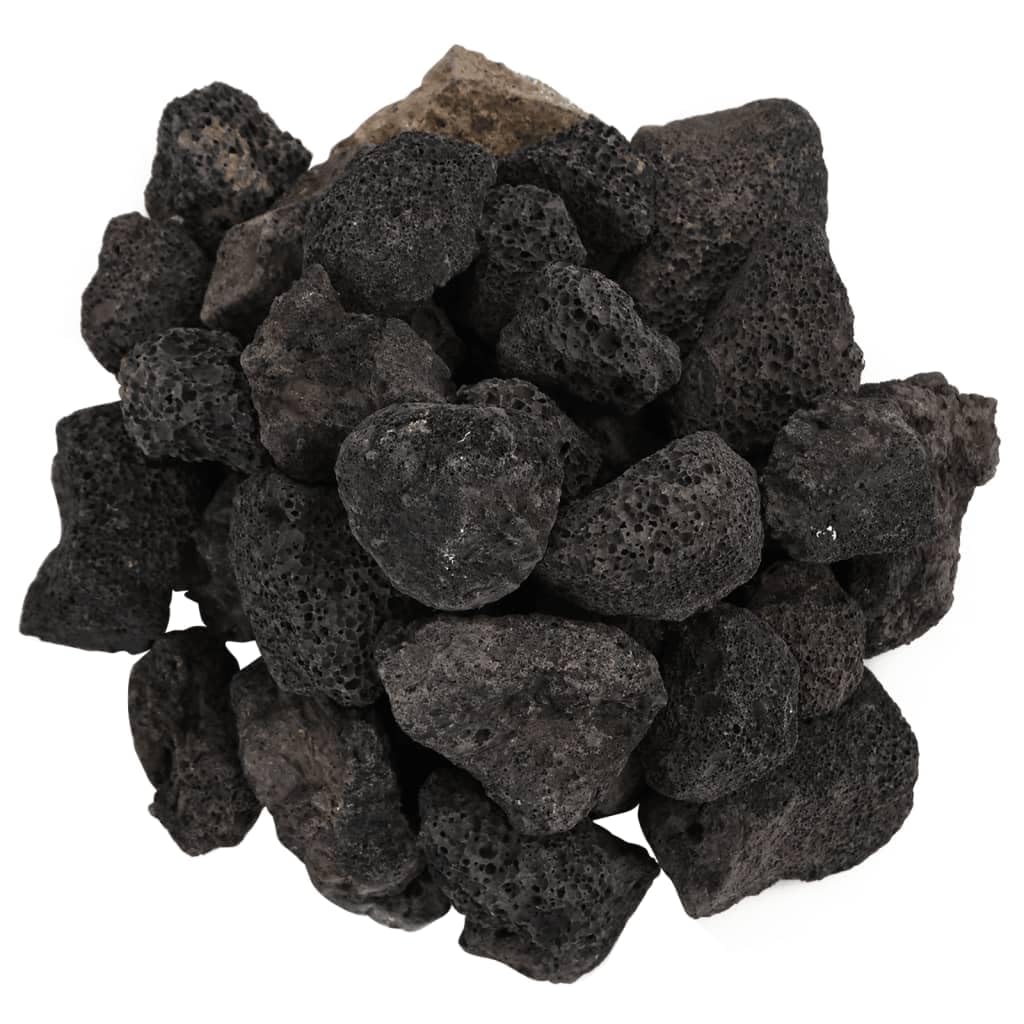 vidaXL Lavasteine Schwarz 10 kg 3-5 cm Aquarium Garten