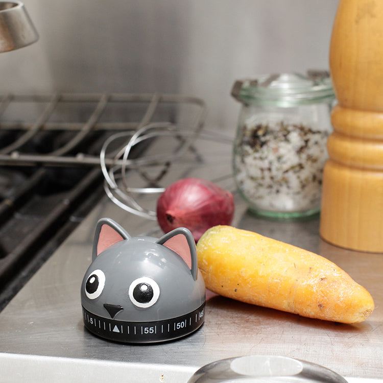 Kikkerland Kitchen Timer Katze mechanisch 60 Min