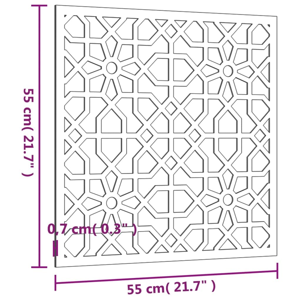 vidaXL Garten-Wanddeko 55x55 cm Cortenstahl maurisches Design