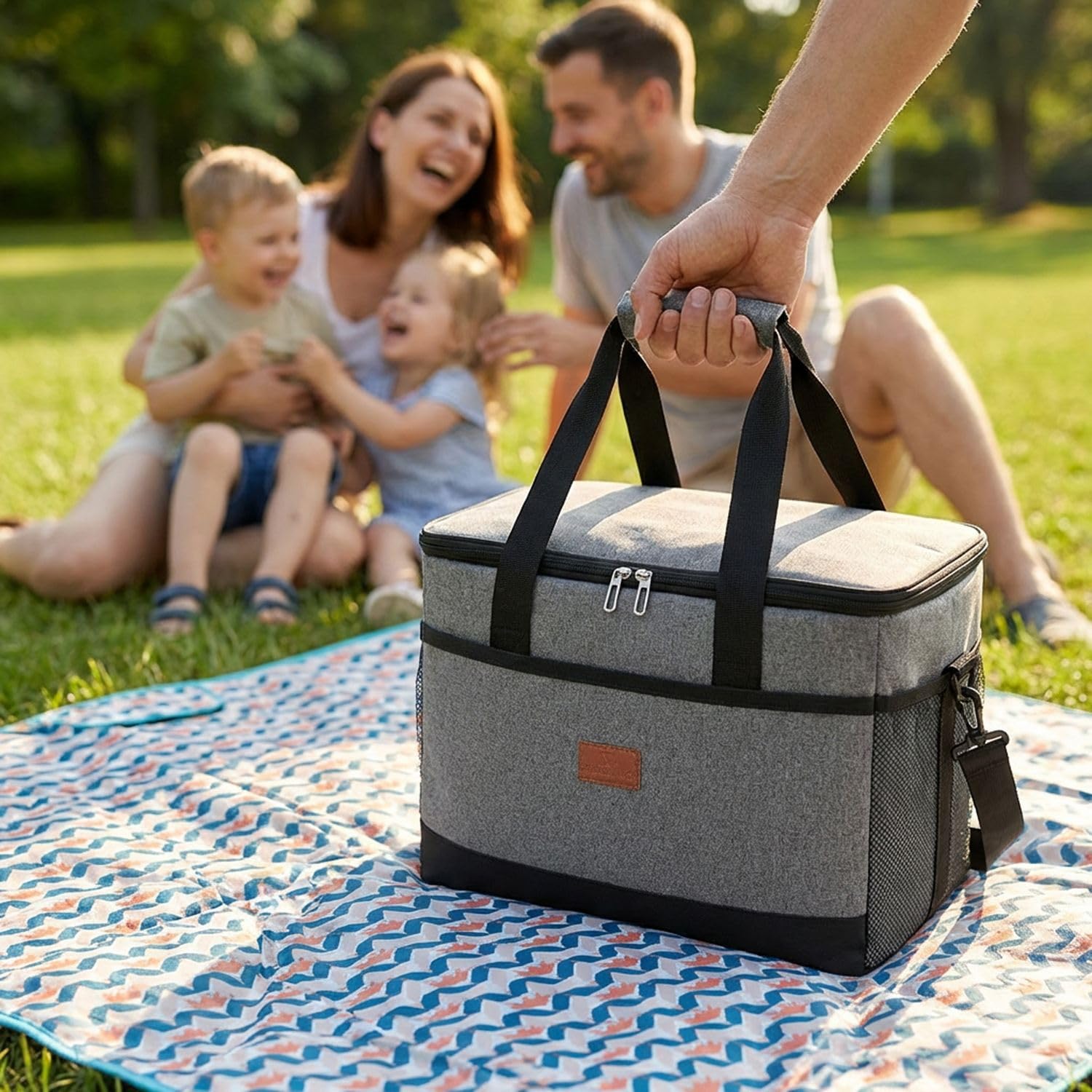 Intirilife Kühltasche Thermotasche wasserfest mit Schultergurt