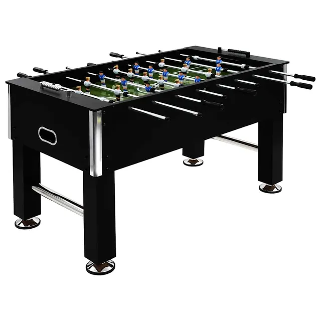 vidaXL Spielzeuge Tischkicker Fußballtisch Schwarz MDF