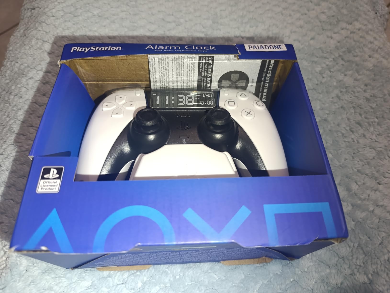 Paladone Homeware PlayStation PS5 Controller Wecker Weiß Datum