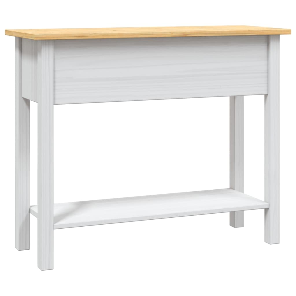 vidaXL Möbel Corona Konsolentisch 90 cm weiß Kiefernholz