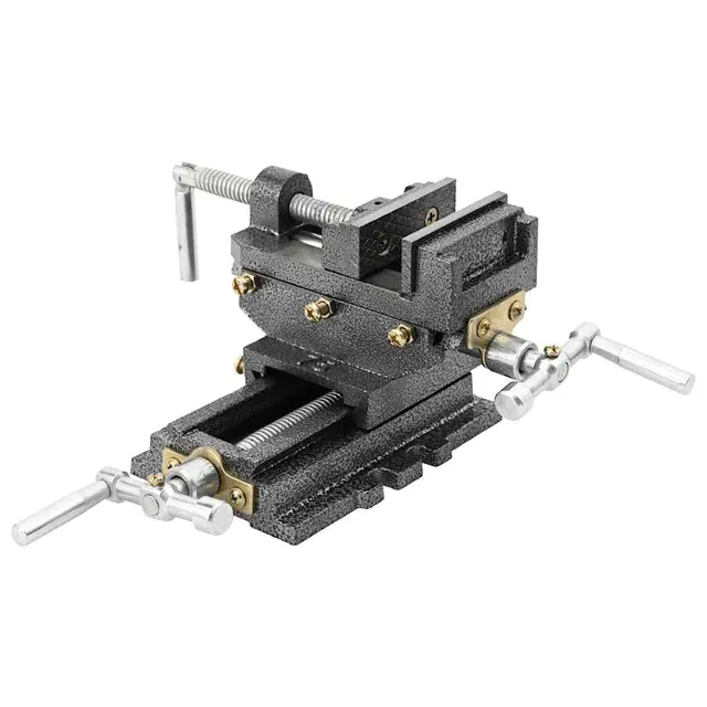 vidaXL Maschinenschraubstock Kreuztisch Gusseisen 70mm