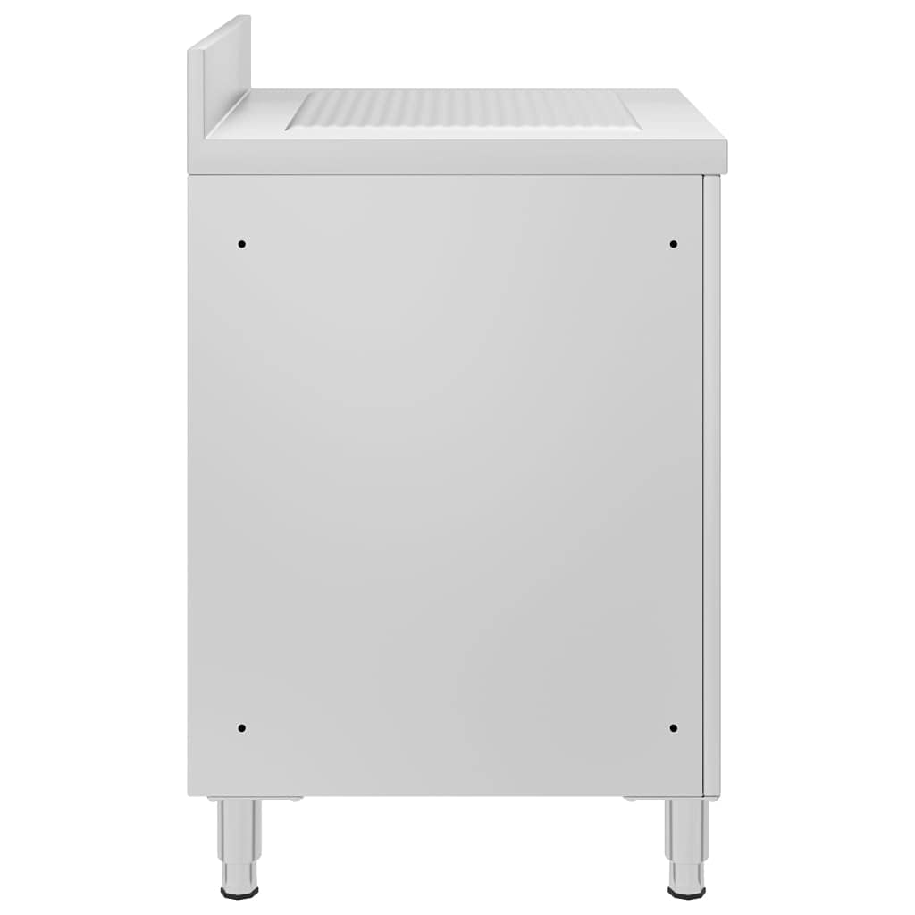 vidaXL Gastro Küchenschrank Edelstahl 60x60x96 Abtropffläche