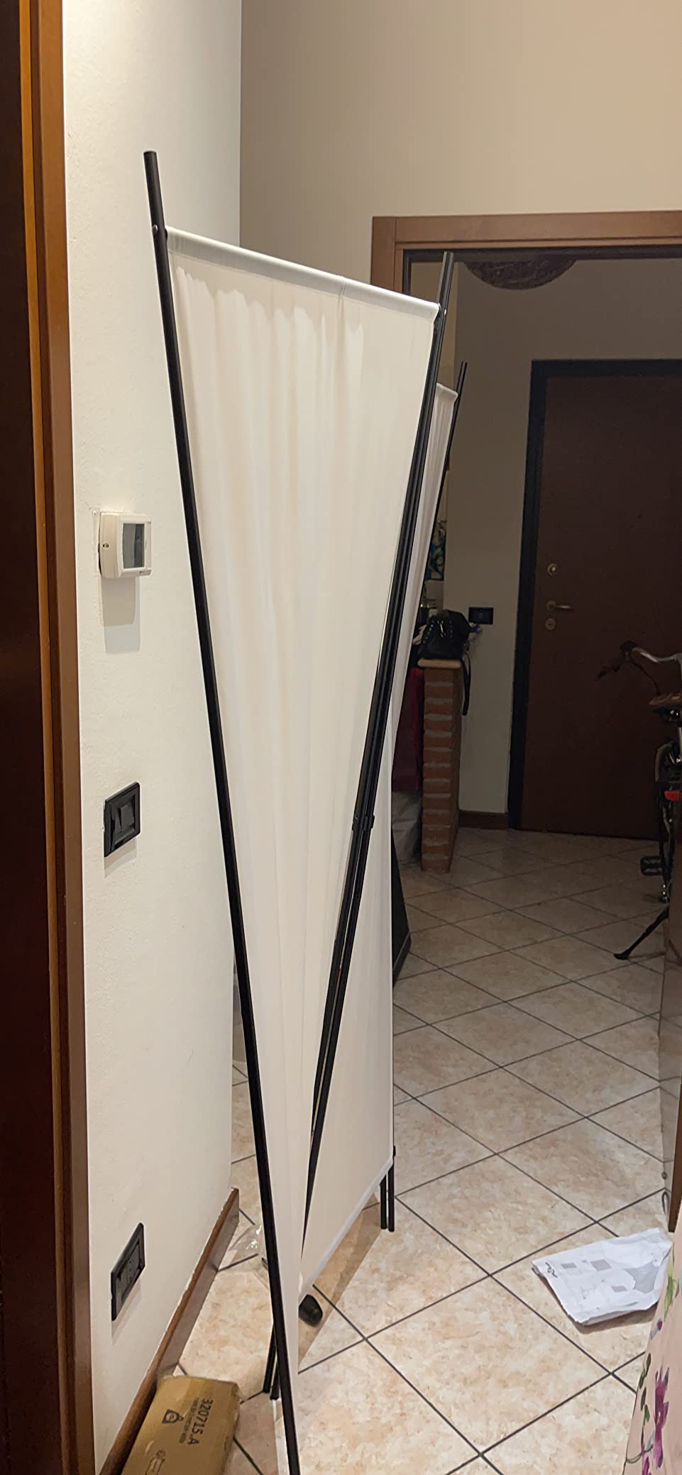 vidaXL Raumteiler 3-TLG. Weiß 150x180 cm Stoff