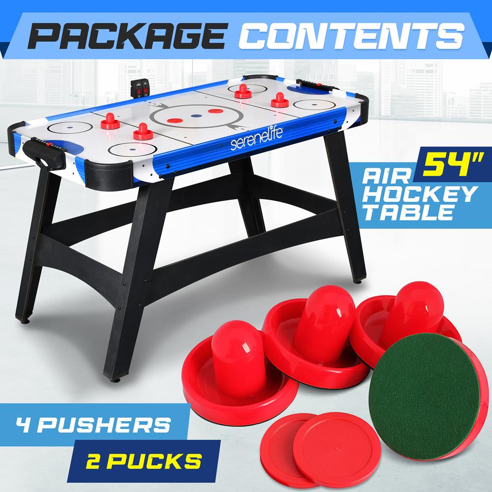 Serenelife Game Tables SLARHKY54 Airhockey-Tisch 137 cm Blau