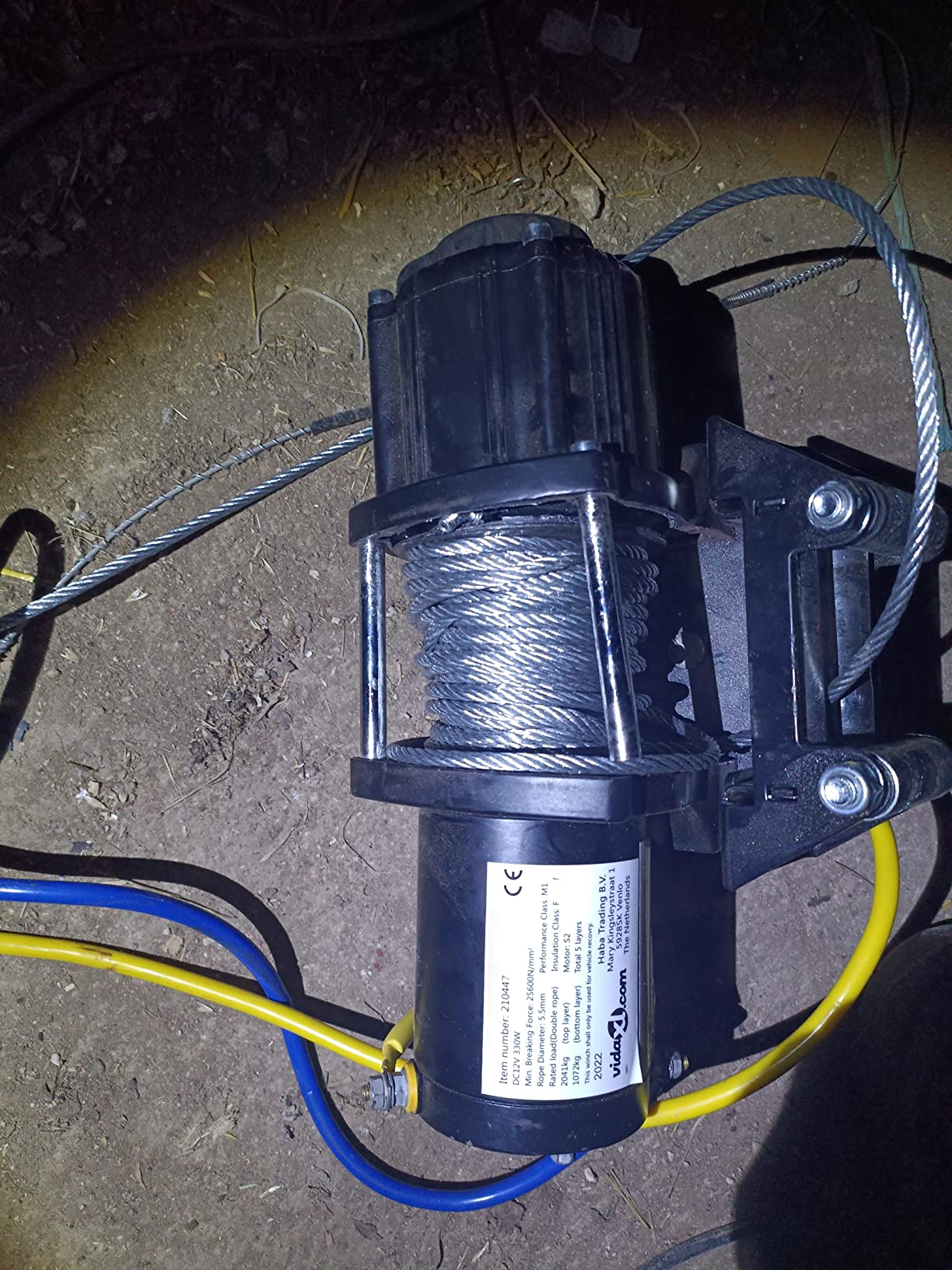 vidaXL Seilwinde 12V 2040kg Elektrowinde Fernbedienung