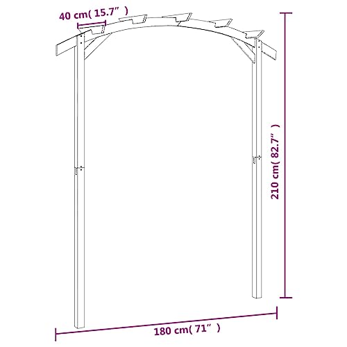 vidaXL Heim & Garten Pergola 180x210x40 cm Kiefernholz imprägniert