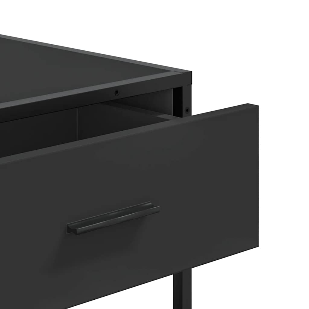 vidaXL Konsolentisch Schwarz 90x35x80 Holzwerkstoff Ablage