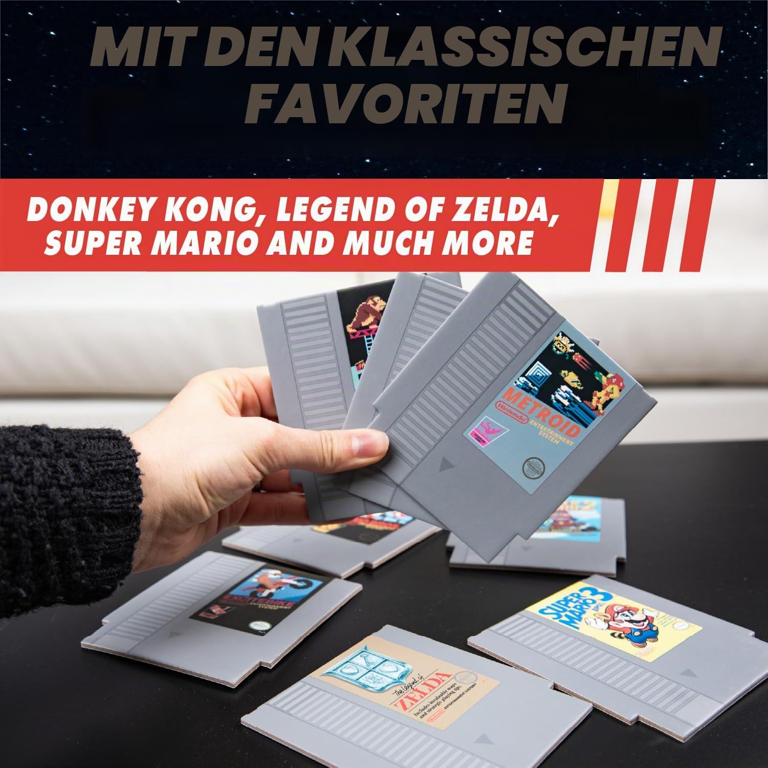 Paladone Drinkware Nintendo NES Untersetzer 8er Set Retro