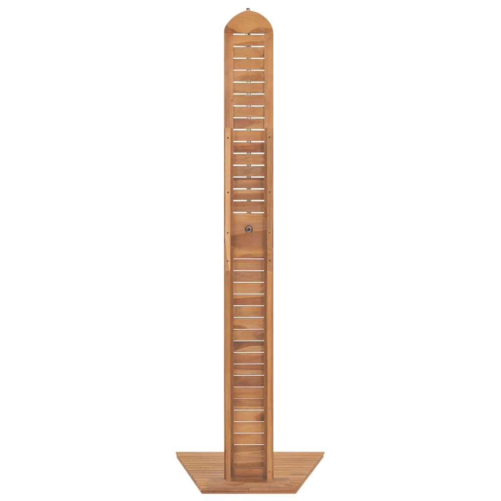 vidaXL Gartendusche Teak 70x75x204cm Außendusche Holz