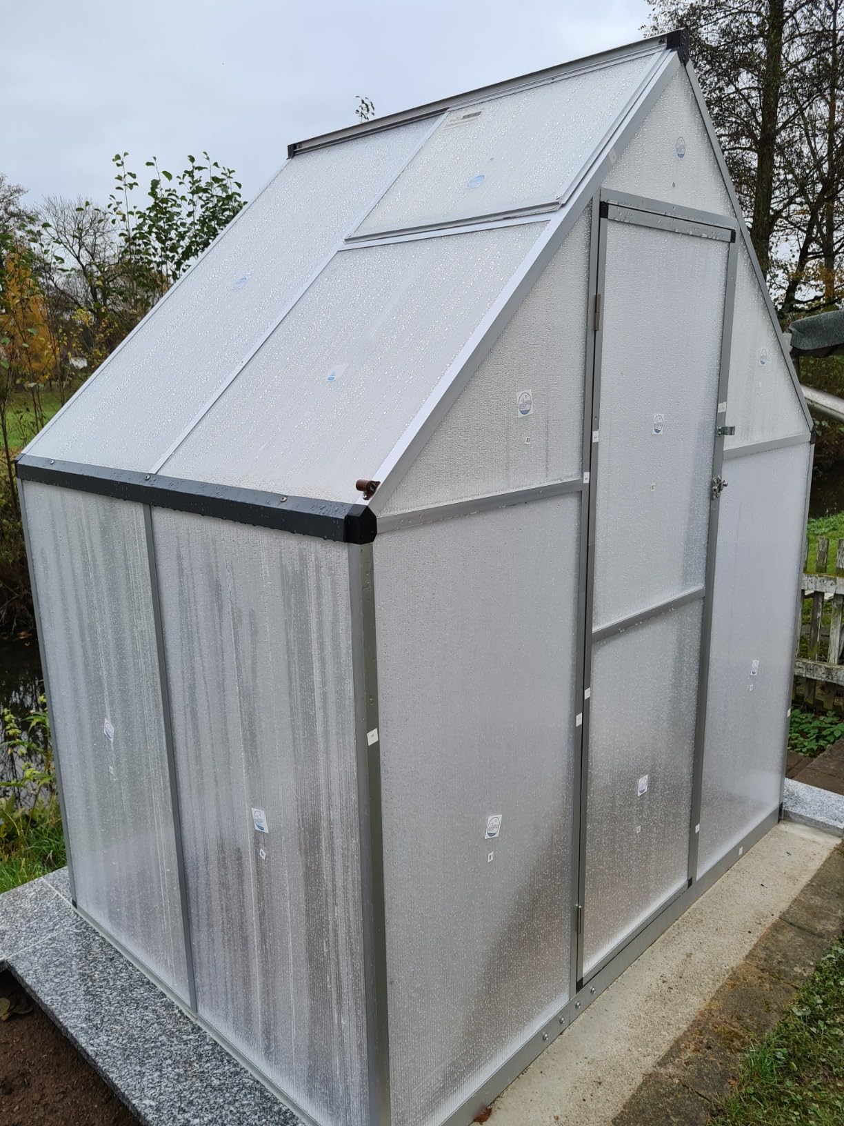vidaXL Heim & Garten Gewächshaus 169x58x195 cm Grün Alu