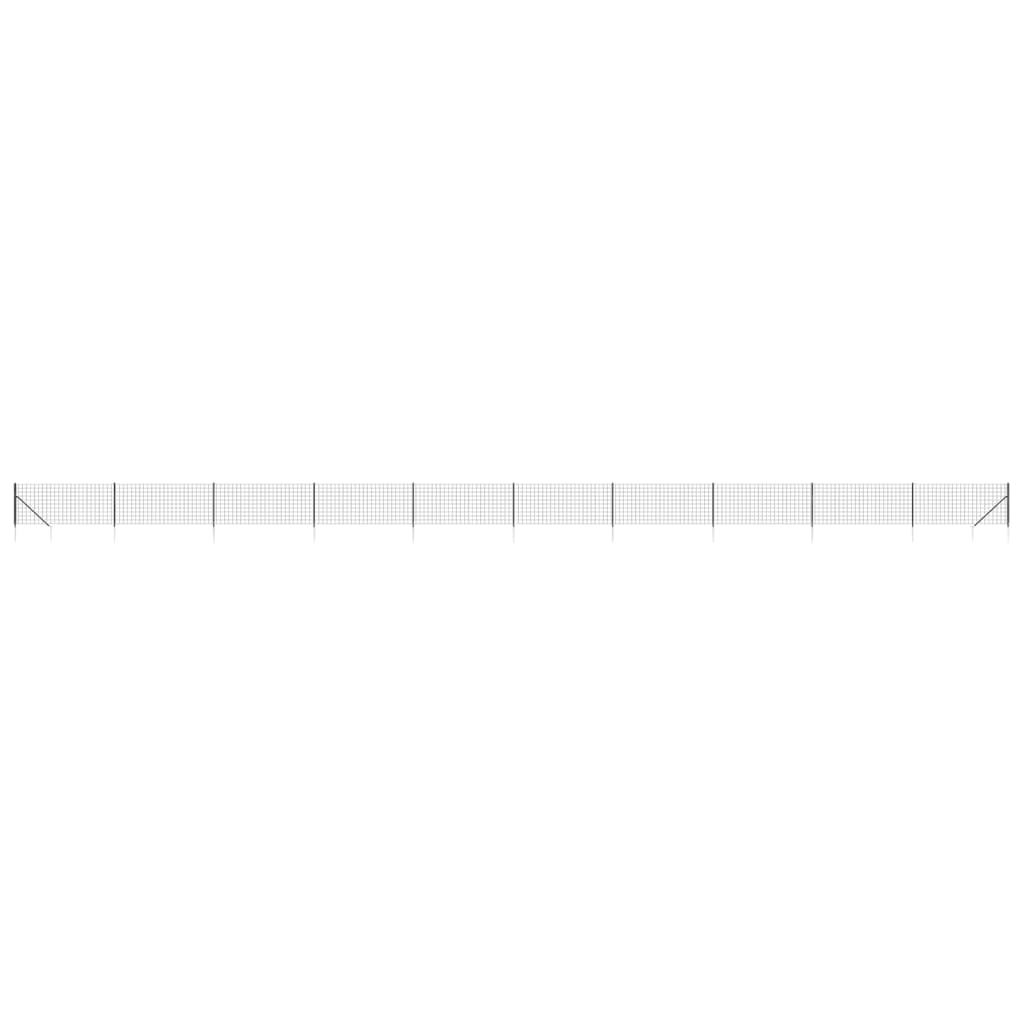 vidaXL Heim & Garten Maschendrahtzaun Anthrazit PVC Stahl