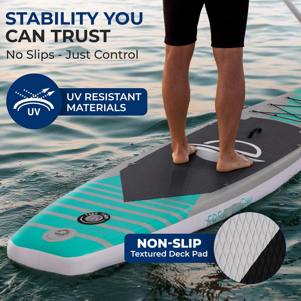 Serenelife SUP Board aufblasbar 320cm Teal mit Paddel