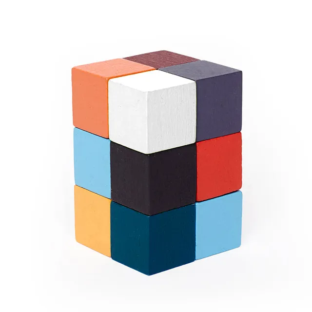 Kikkerland Play Elasti Cube 3D Holzpuzzle Fidget