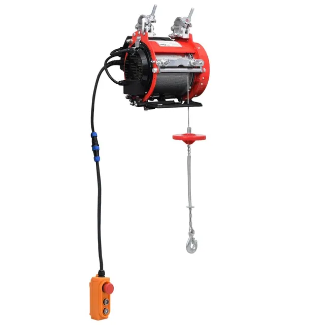 vidaXL Elektrisches Hebezeug Seilzug 500 kg 230 V Stahl Rot