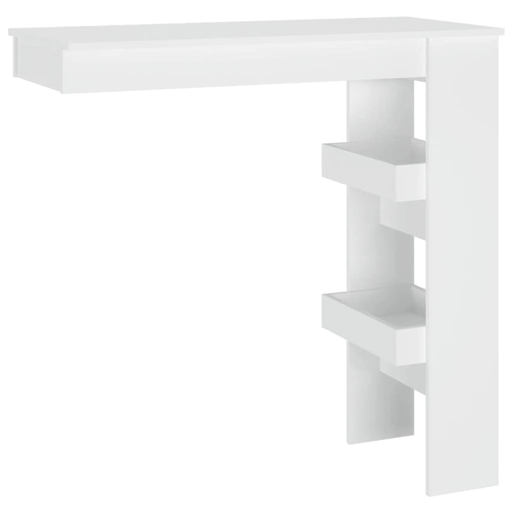vidaXL Heim & Garten Wand-Bartisch Weiß 102x45x103,5 cm