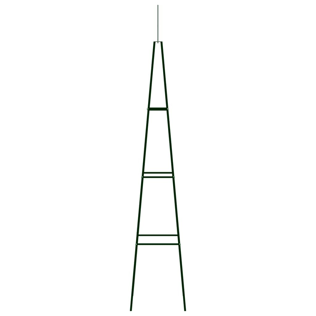 vidaXL Rankhilfen 2er Set Dunkelgrün Eisen 35x35x195cm