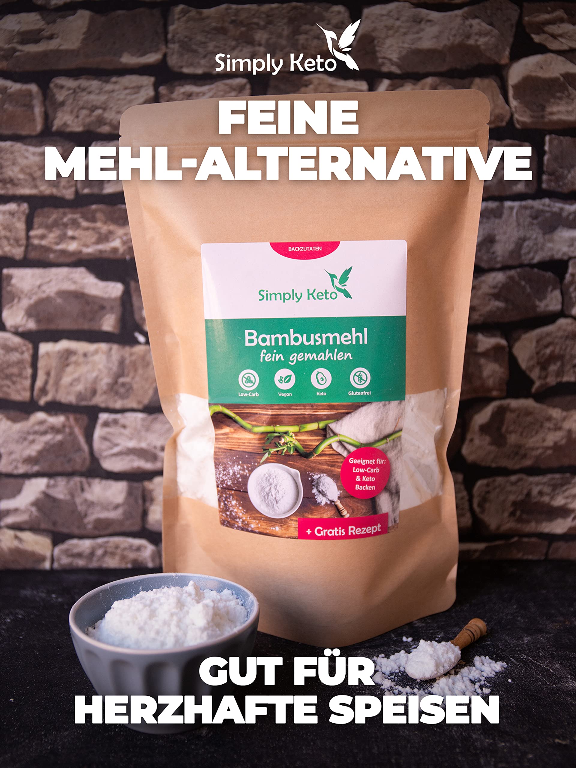 Simply Keto Bambusmehl 300g Low Carb glutenfrei vegan