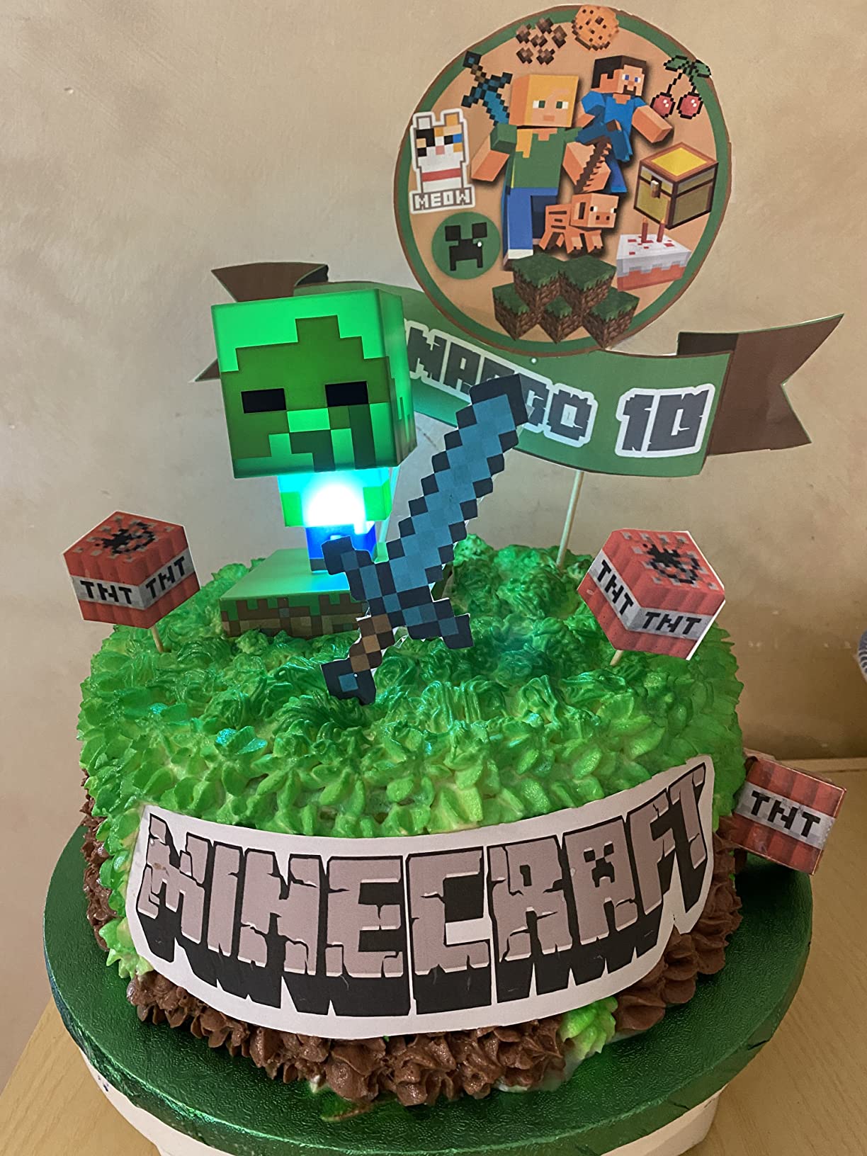 Paladone Minecraft Zombie Nachtlicht Batterie 10cm