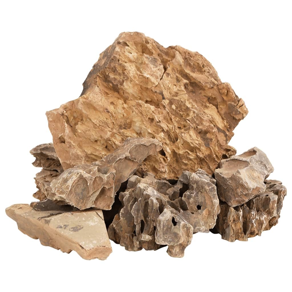 vidaXL Drachensteine 5-30 cm Aquariumsteine Braun 25 kg