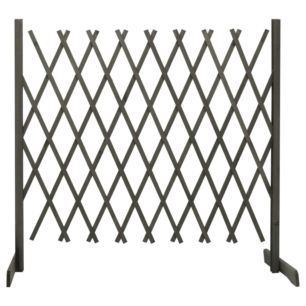 vidaXL Garten-Rankzaun Grau 180x100 cm Tanne Ausziehbar