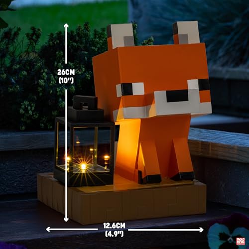 Paladone Minecraft Fox Gnome Light Solar Gartenleuchte 26 cm
