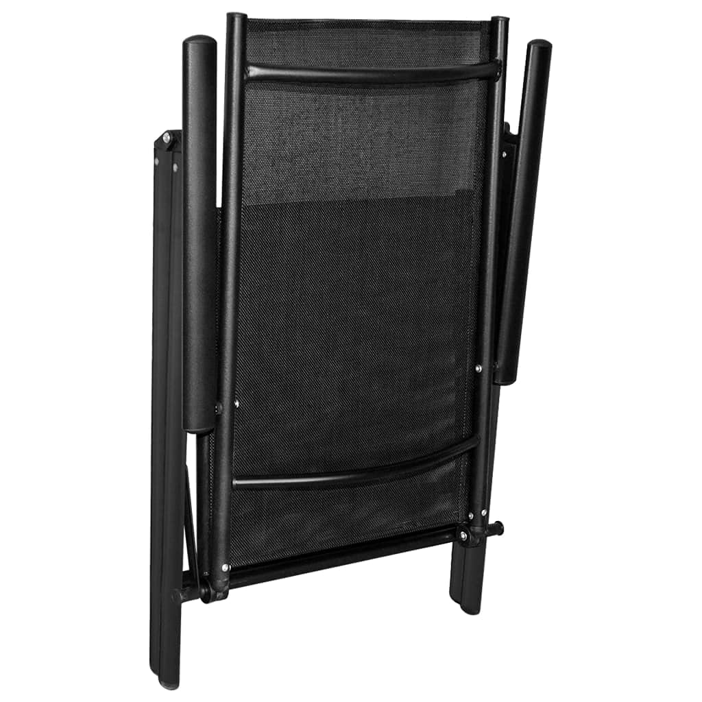 vidaXL Heim & Garten Bistroset 3-tlg schwarz Alu