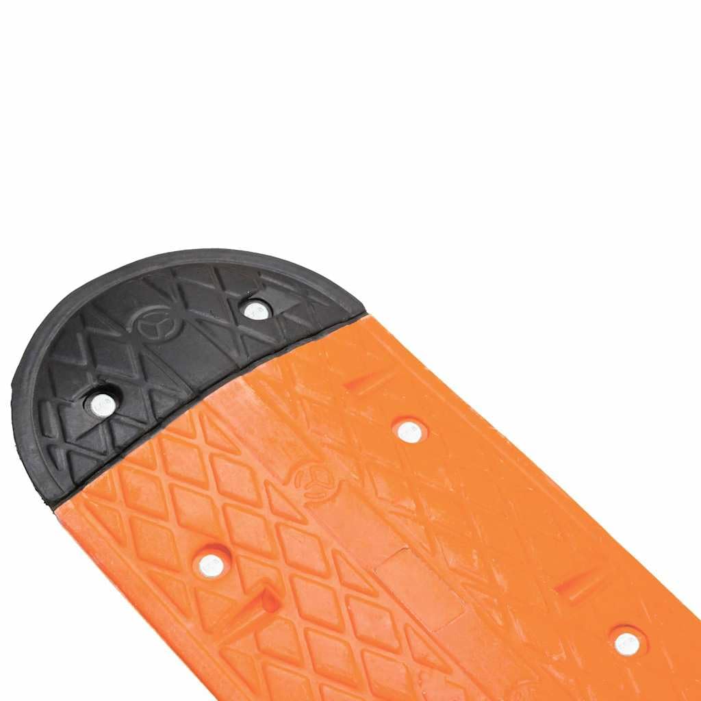 vidaXL Heim & Garten Bodenschwelle Gummi Gelb Schwarz 129cm