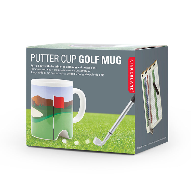 Kikkerland Home Putter Cup Golf Tasse mit Putter und Ball
