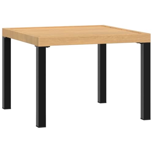 vidaXL Garten-Couchtisch 55x55x39,5 cm Stahl Schwarz-Braun