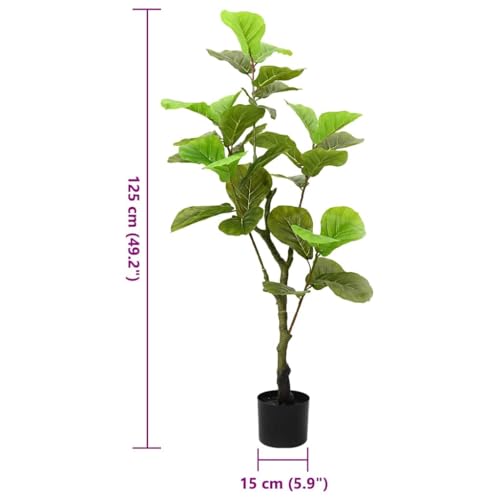 vidaXL Heim & Garten Ficusbaum künstlich 125 cm grün 30 Blätter