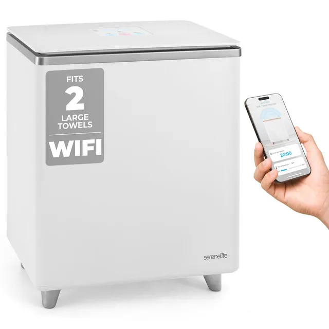 Serenelife Towel Warmers Handtuchwärmer 20L WiFi Silber