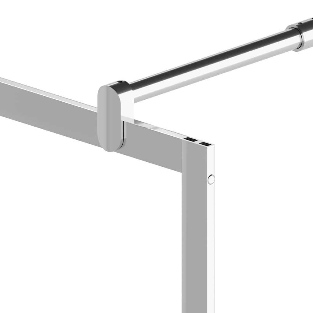 vidaXL Duschwand begehbar 80x195 cm ESG-Glas halbmattiert Alu