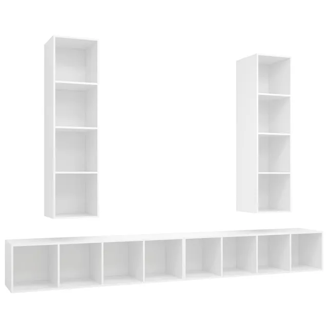 vidaXL Heim & Garten TV-Wandschränke 4 STK Weiß 37x37cm