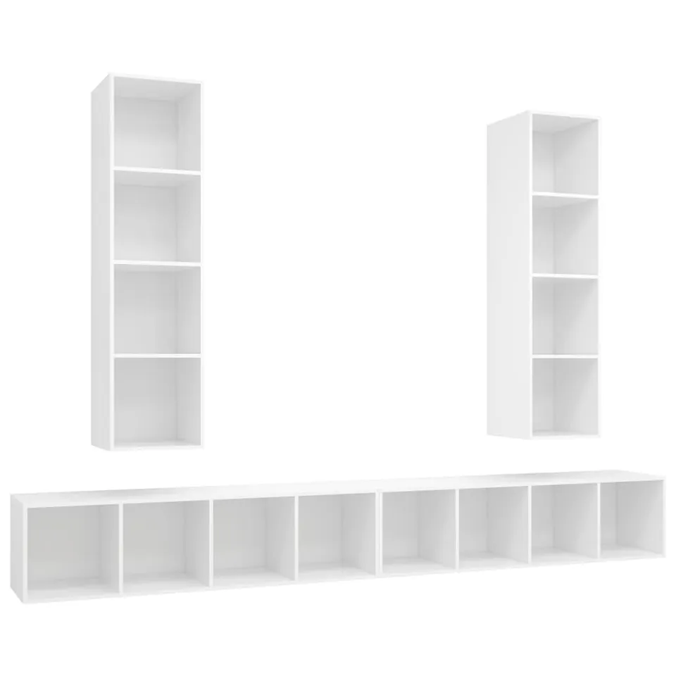 vidaXL Heim & Garten TV-Wandschränke 4 STK Weiß 37x37cm