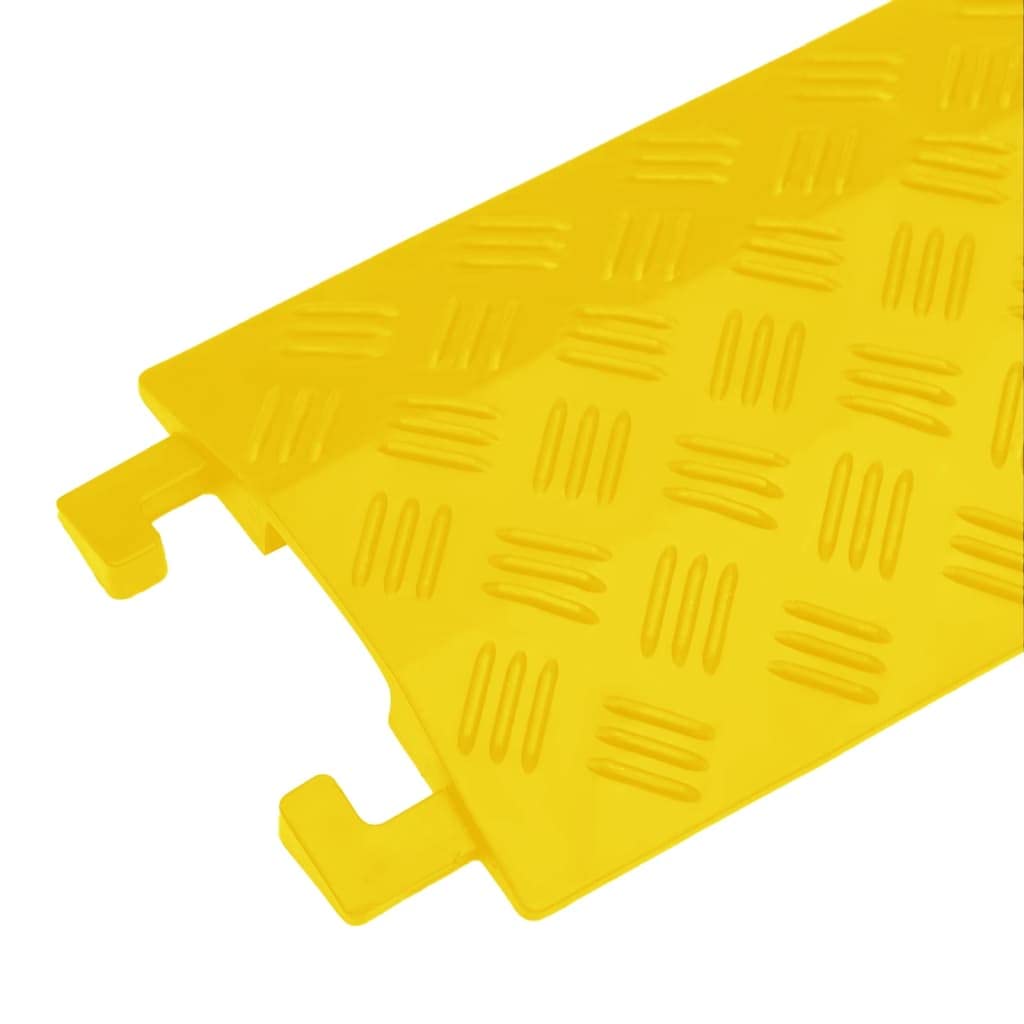 vidaXL Kabelbrücken Gelb PVC 98,5 cm 2 Stück