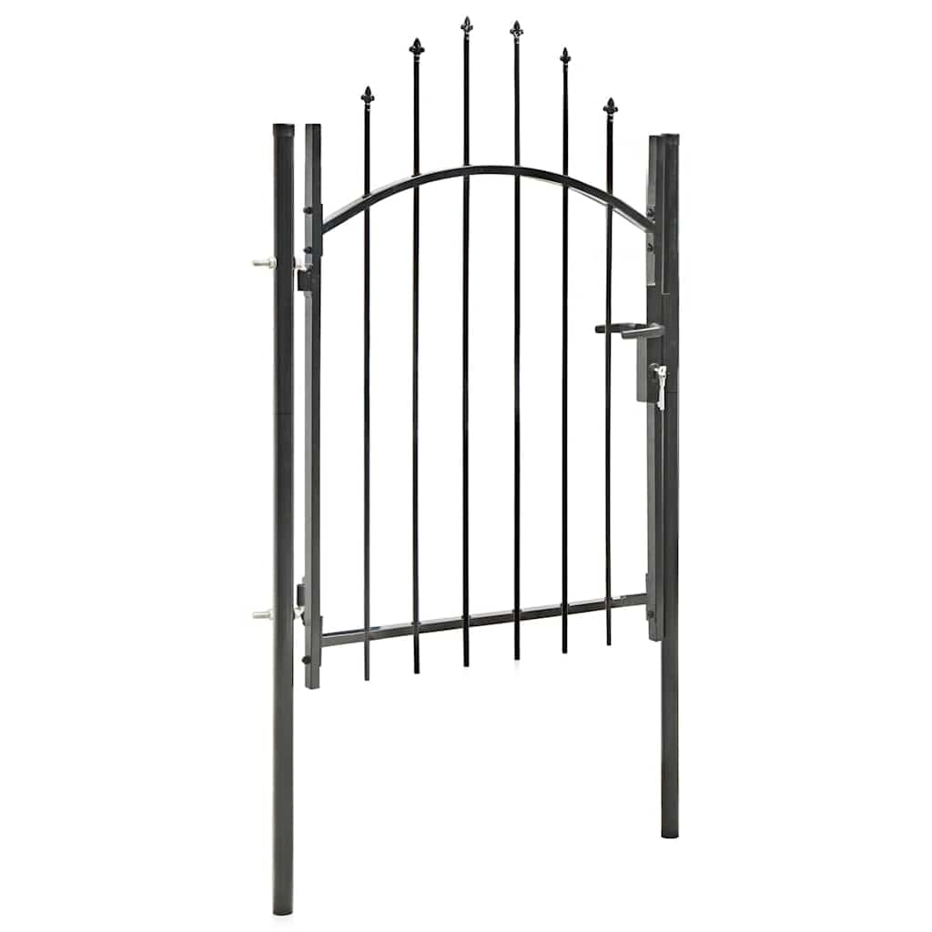 vidaXL Woerden Gartentor Stahl Schwarz 1,75 m
