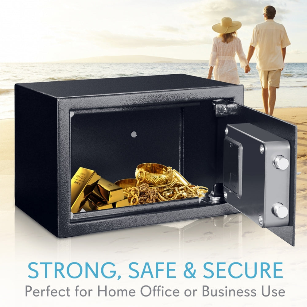 Serenelife Storage Tresor Kompakt Elektronisch Zahlencode Stahl