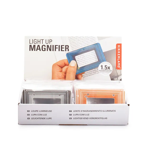 Kikkerland Light Up Magnifier Taschenlupe mit Licht Taschenformat