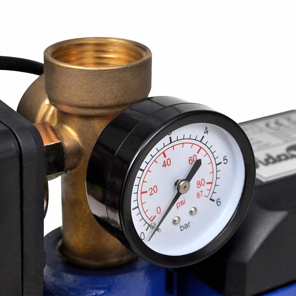 vidaXL Heimwerker Strahlpumpe 1300 W 5100 L/h blau Manometer