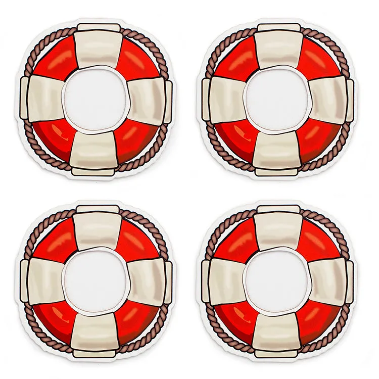 Kikkerland Kitchen Lifesaver Untersetzer 4er Set Kork