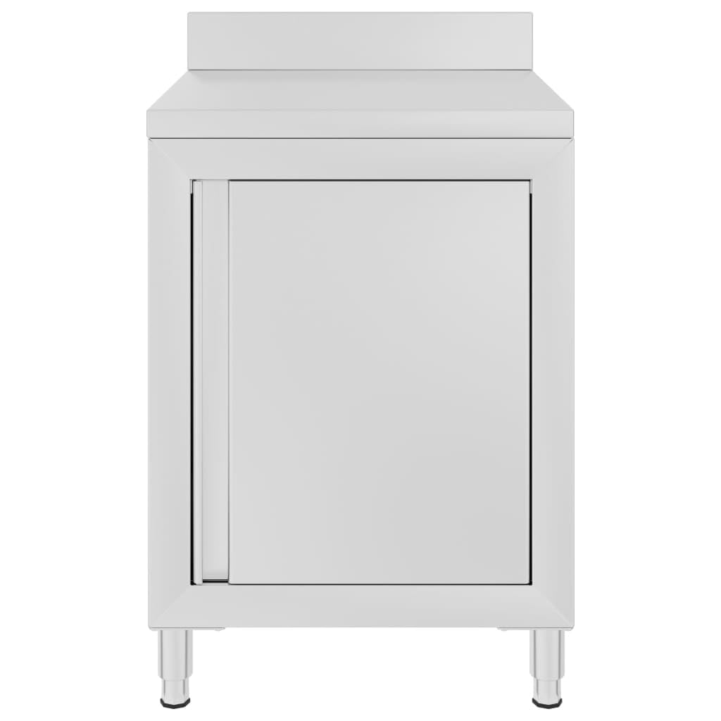 vidaXL Gastro Arbeitstisch Schrank Edelstahl 60x60x96cm