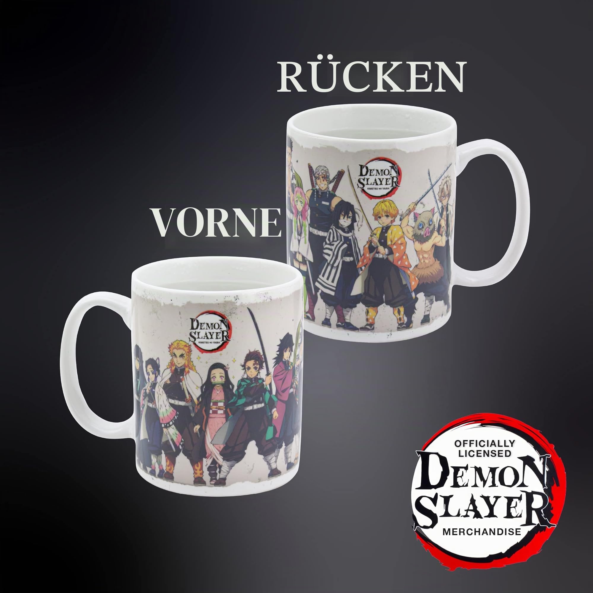 Paladone Demon Slayer Farbwechsel-Tasse 300 ml Schwarz M
