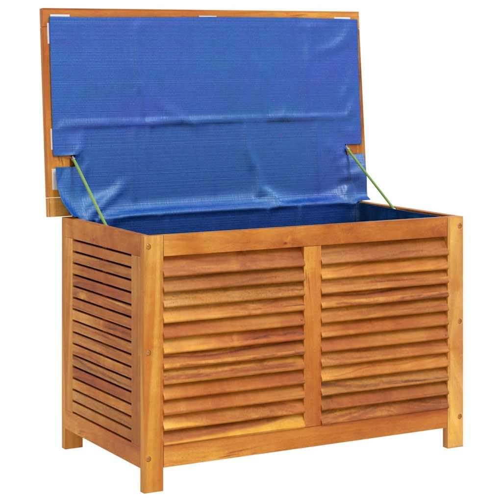 vidaXL Gartenbox Akazie 90x50x56 cm mit Innentasche für Kissen